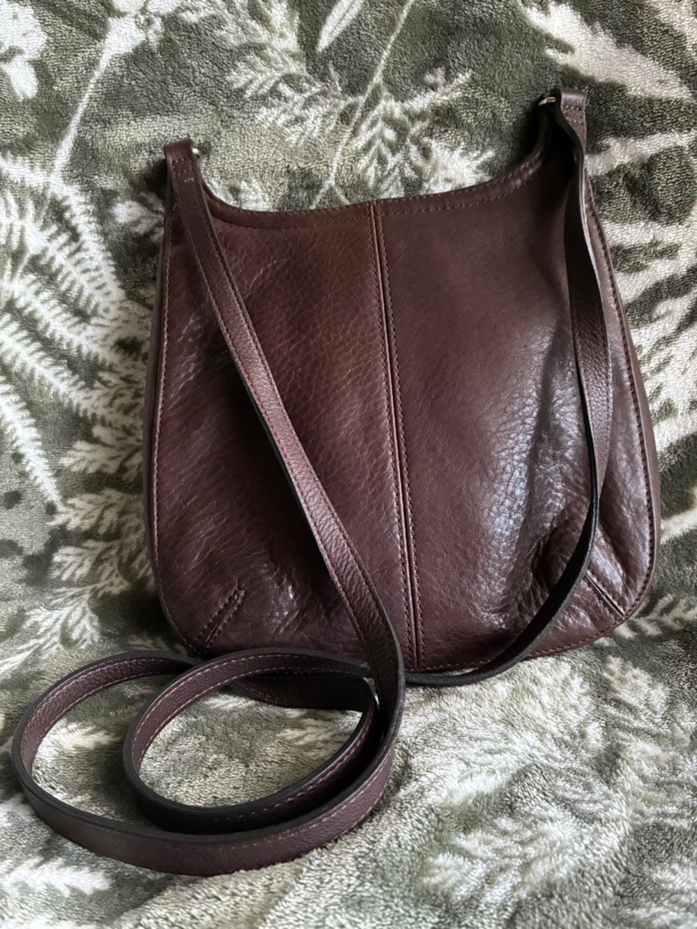 Fossil Brown Pebbled Leather Crossbody Bag - Picture 5 of 9